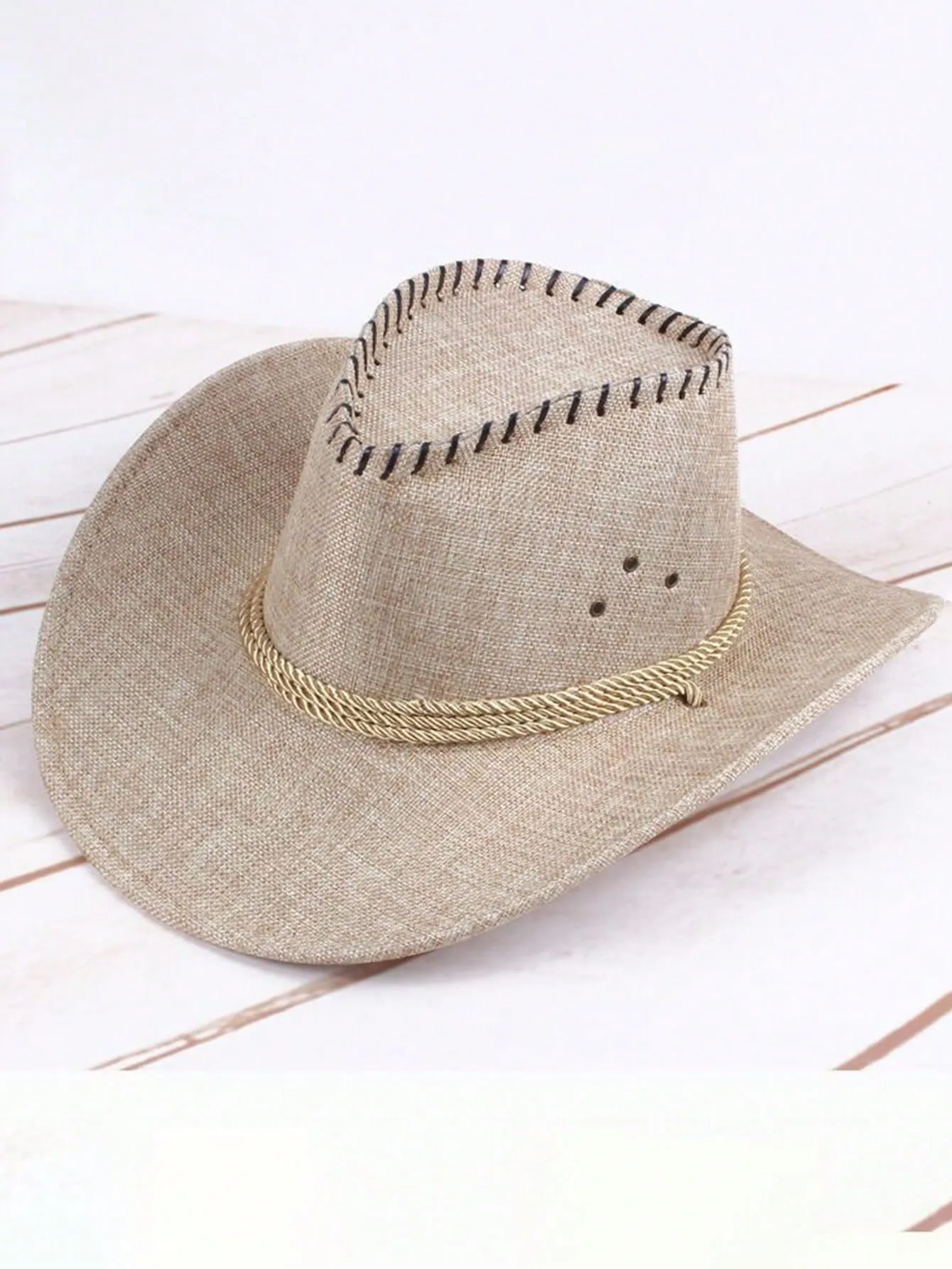 1pc Summer Cowboy Hat For Men And Women, Sun Protection, Beach, Horse Riding