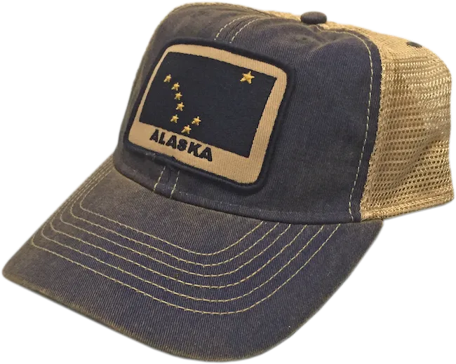 Alaska Flag Patch Trucker Baseball Hat