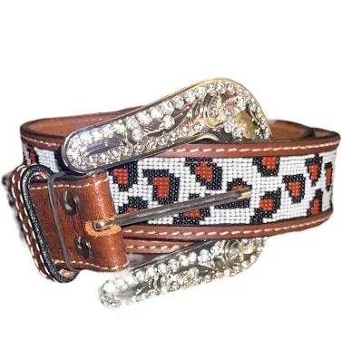 Angel Ranch Belt ~ Bead Inlay