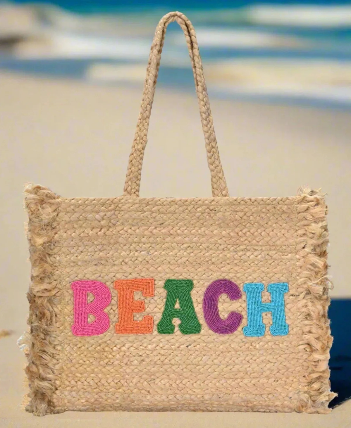 Antik Kraft straw beach bag tote bgaIn173