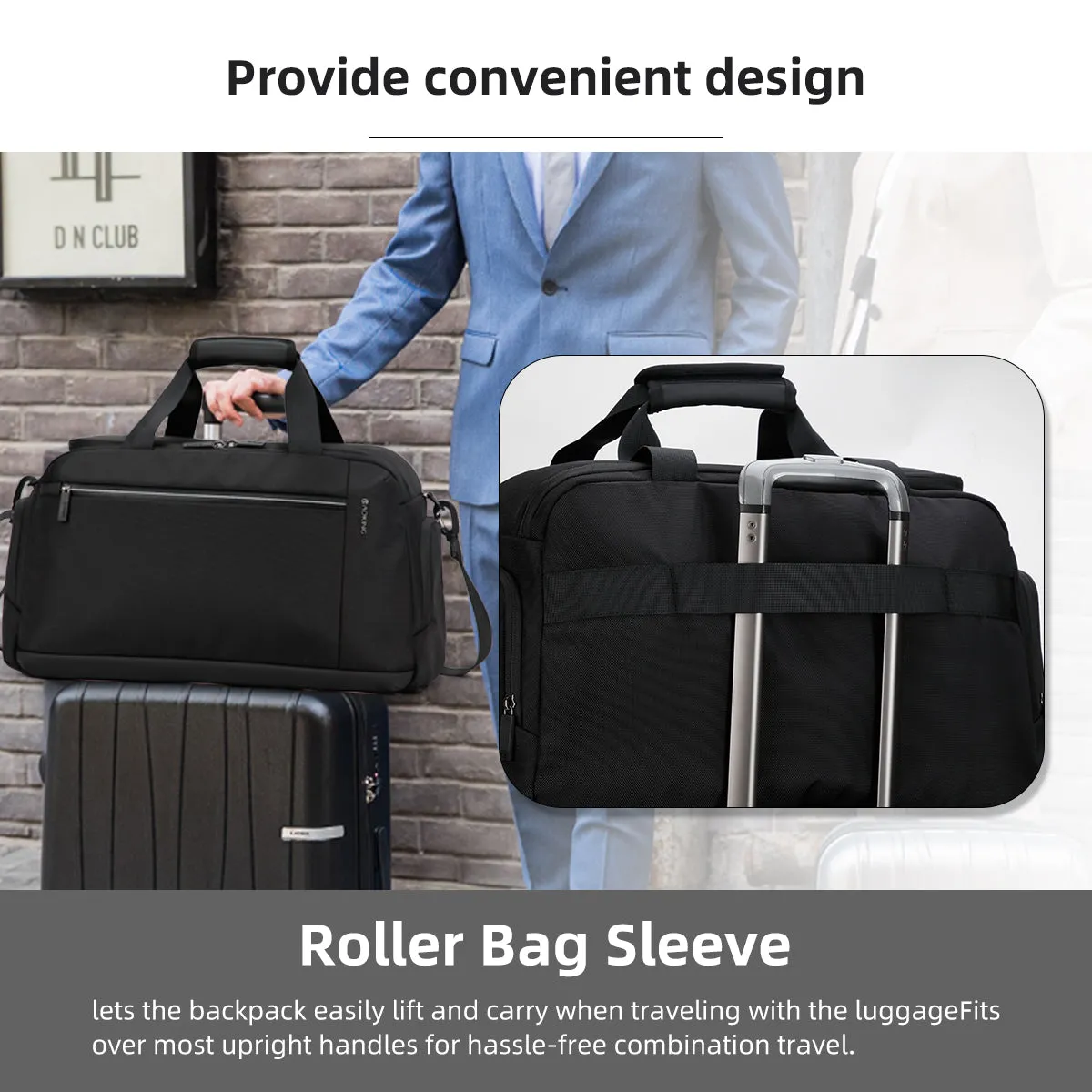 Aoking 3-in-1 Travel/Gym Smart Duffle Bag