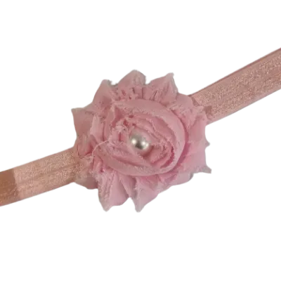 Baby and Toddler Soft Headband - Shabby Flower (22 Colours)