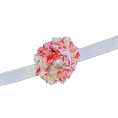 Baby and Toddler Soft Headband - Shabby Flower (22 Colours)