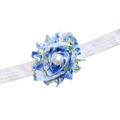 Baby and Toddler Soft Headband - Shabby Flower (22 Colours)