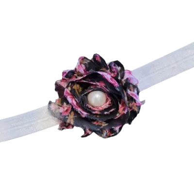 Baby and Toddler Soft Headband - Shabby Flower (22 Colours)