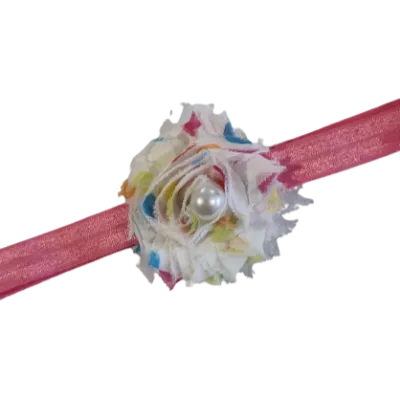 Baby and Toddler Soft Headband - Shabby Flower (22 Colours)