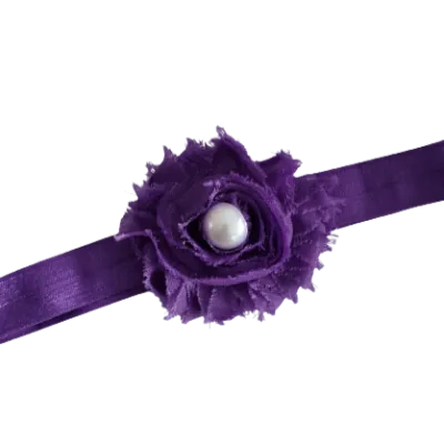 Baby and Toddler Soft Headband - Shabby Flower (22 Colours)