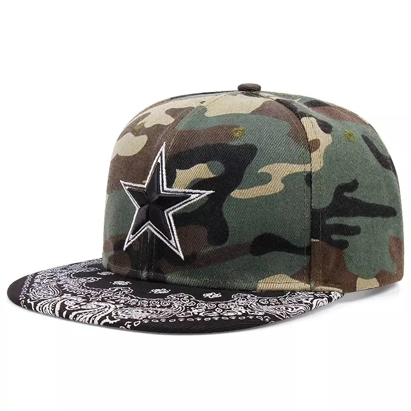 Black Star Snapback Cap