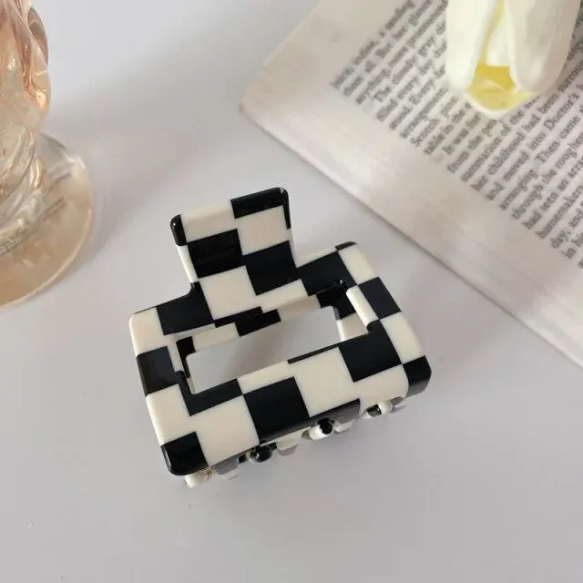 Black White Hair Clips