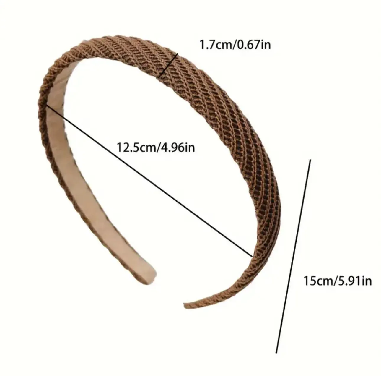 Boho Chic Knit Headbands Set - Solid Color, Crochet Design for Women & Girls - Perfect for Casual Attire & Styling