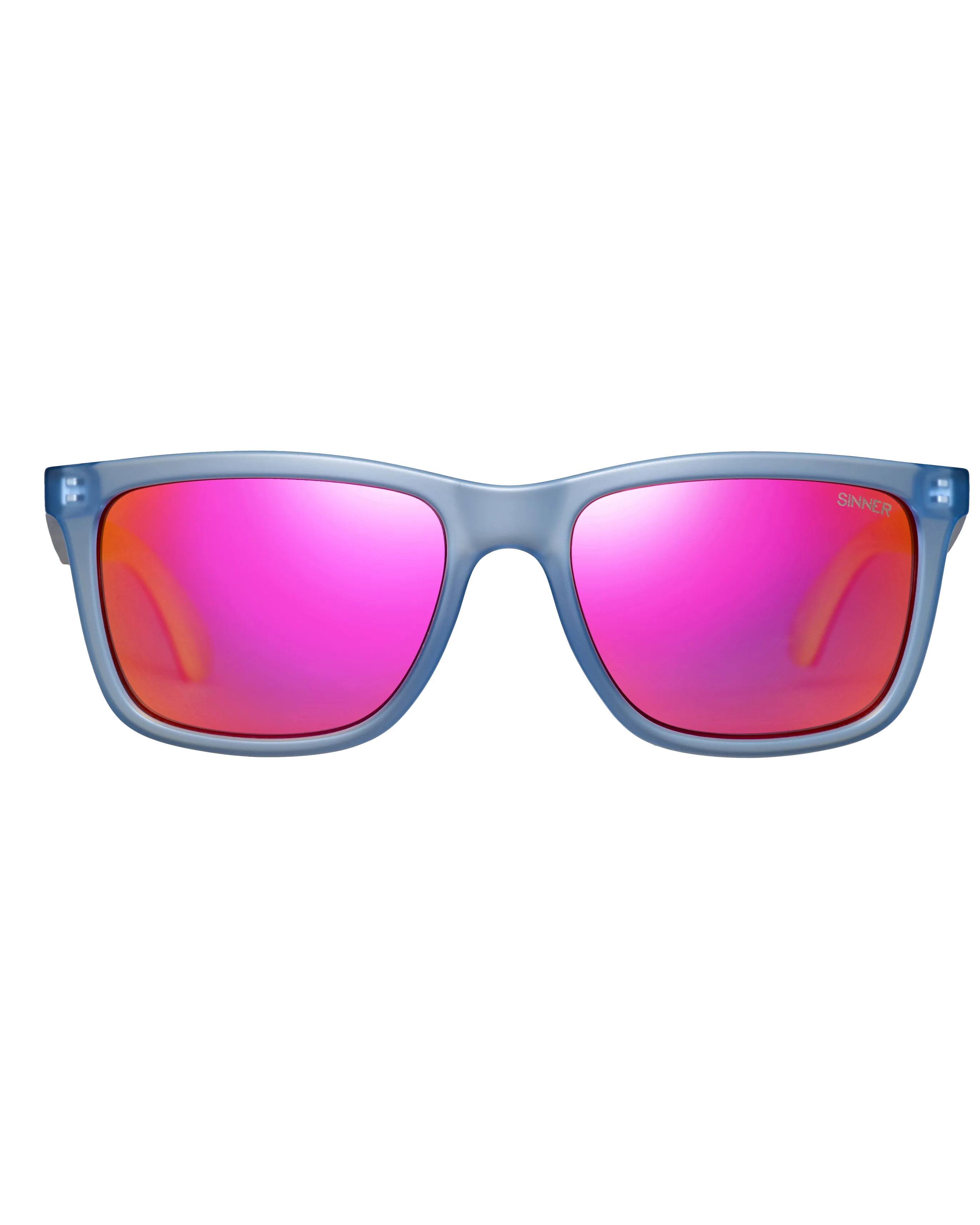 Bretton Sunglasses in Matte Crystal Blue & Red Oil