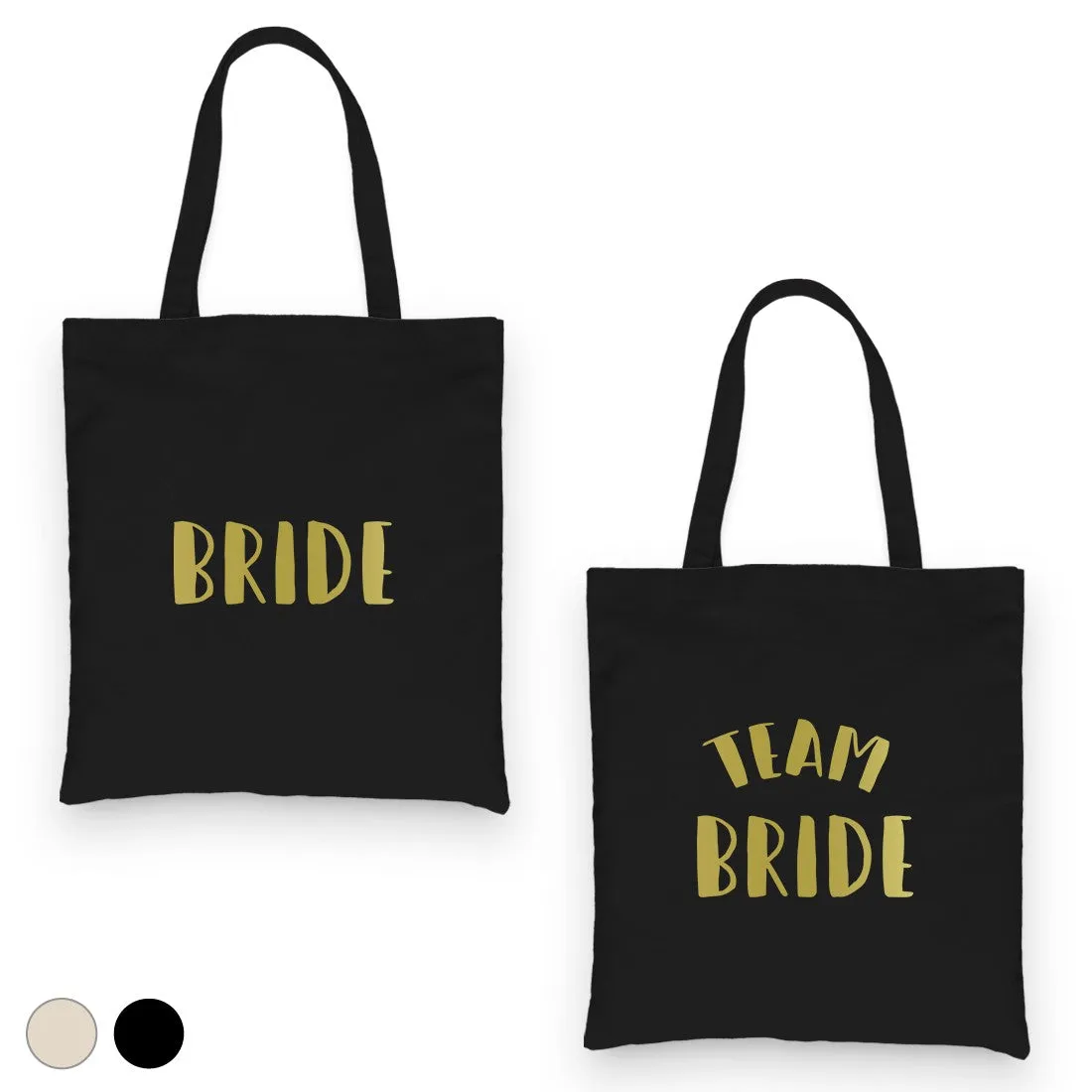 Bride Team Bride-GOLD Canvas Shoulder Bag Thoughtful Matching Fun