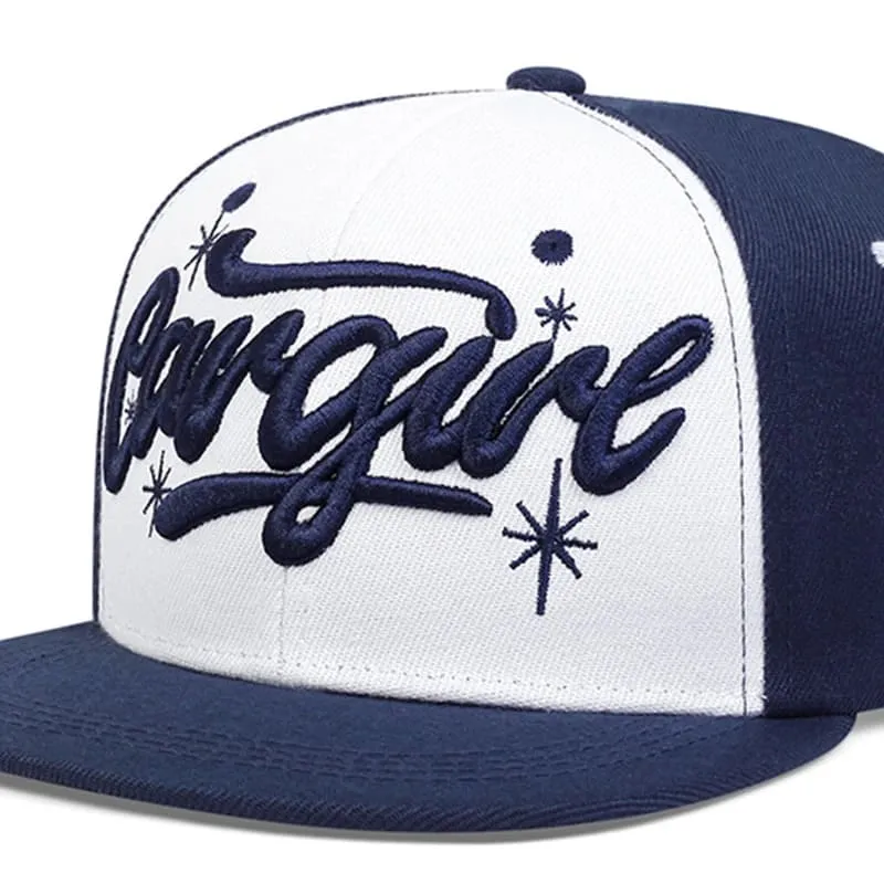 Cargirl Blue & White Snapback Cap