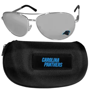 Carolina Panthers Aviator Sunglasses and Case