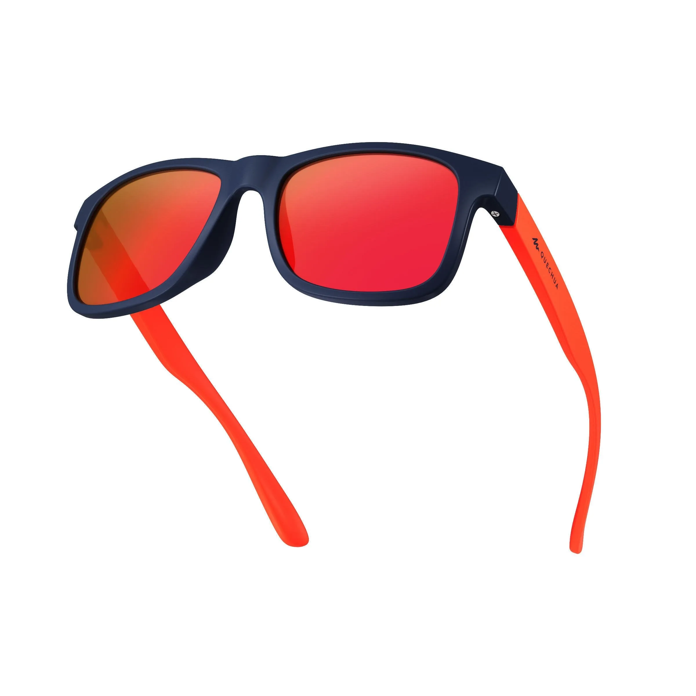 Children's sunglasses Quechua MH T140 for hiking, category 3 orange/dark blue