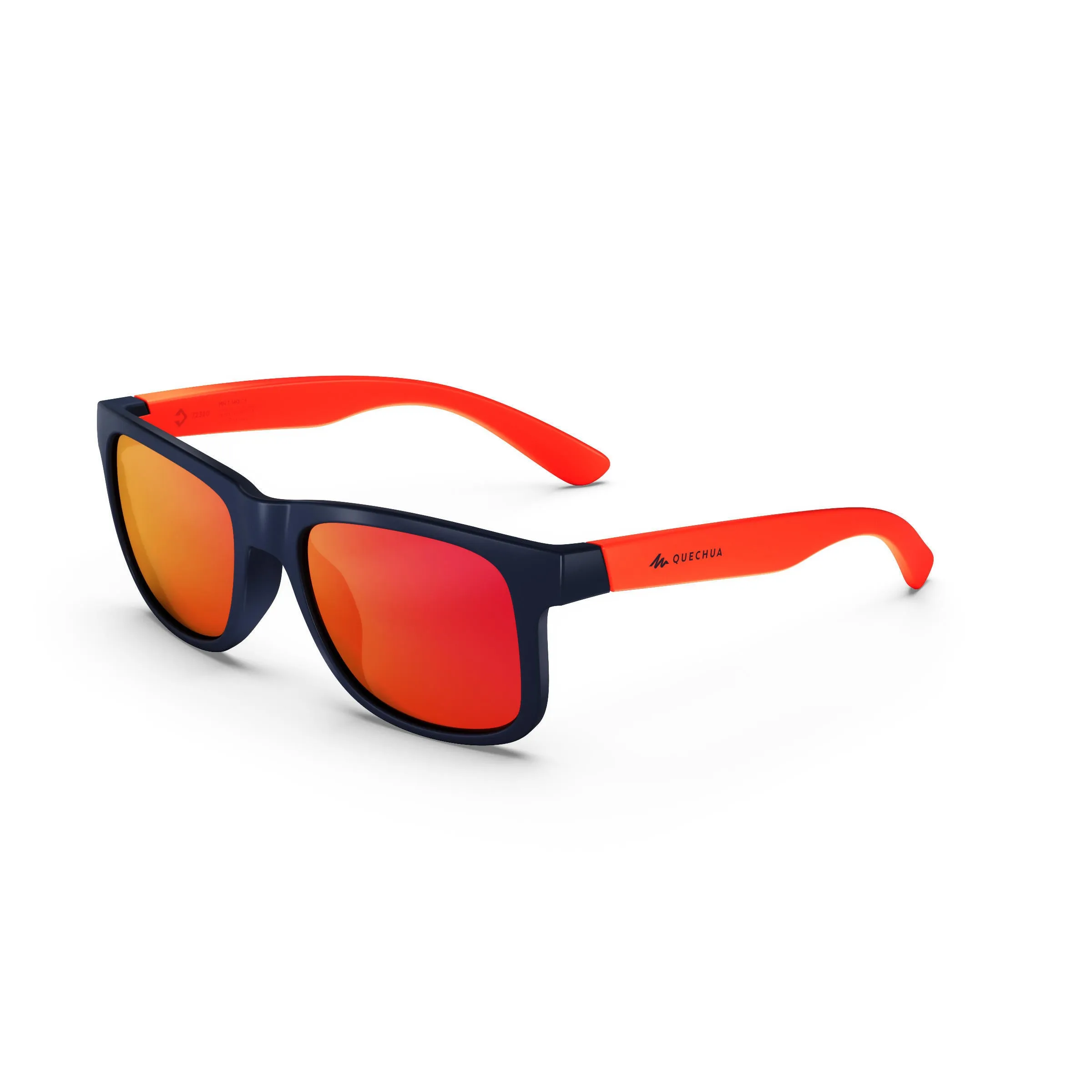 Children's sunglasses Quechua MH T140 for hiking, category 3 orange/dark blue