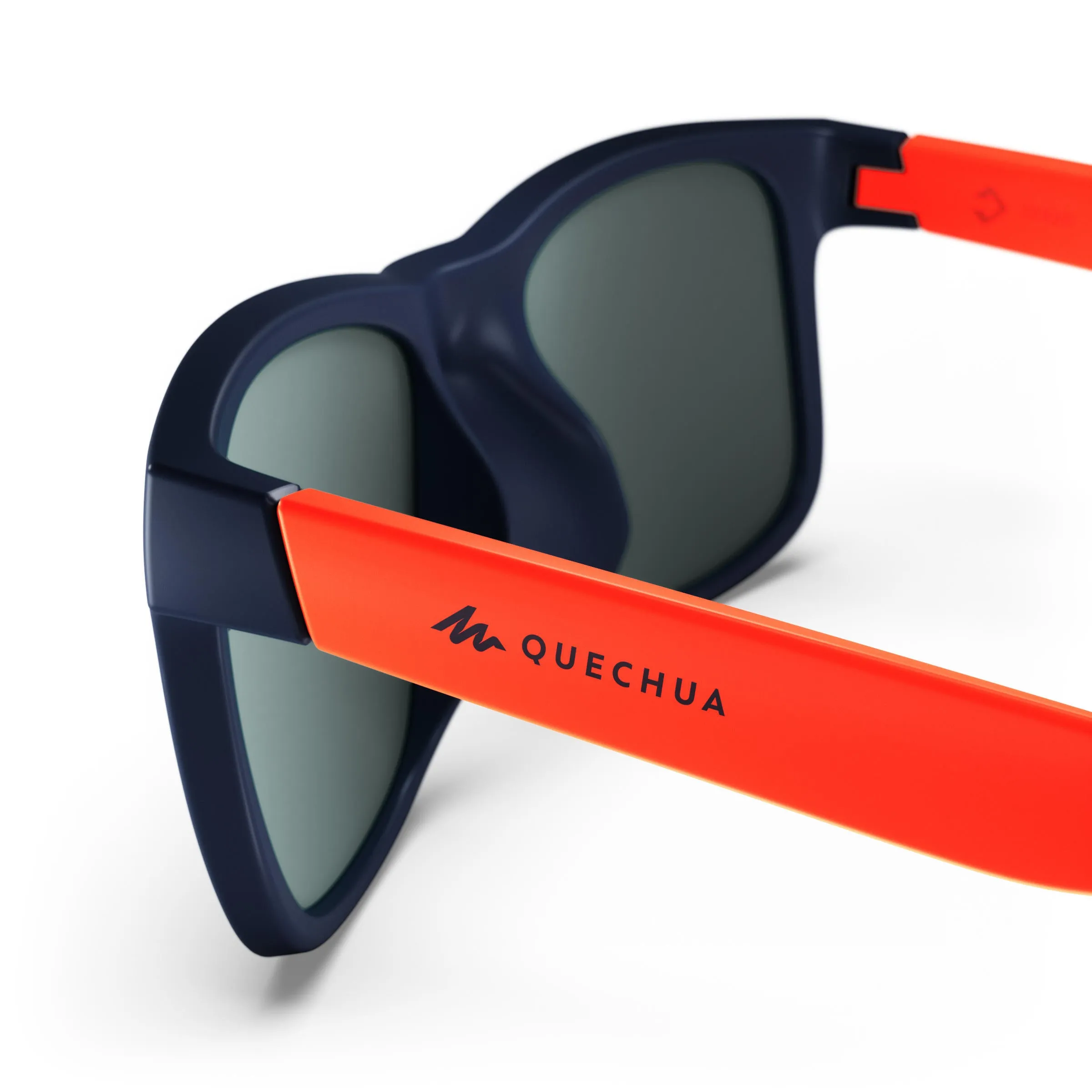 Children's sunglasses Quechua MH T140 for hiking, category 3 orange/dark blue