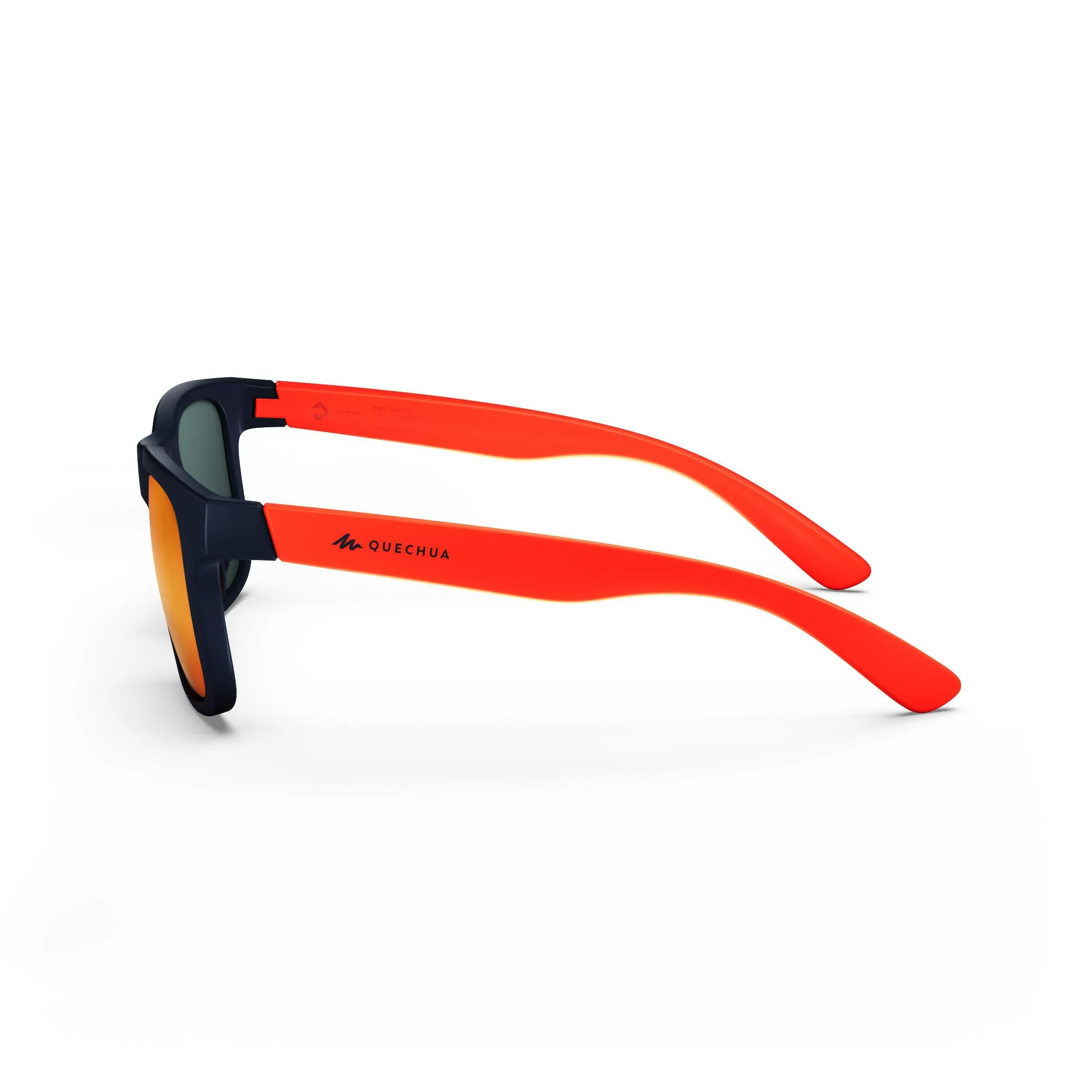 Children's sunglasses Quechua MH T140 for hiking, category 3 orange/dark blue