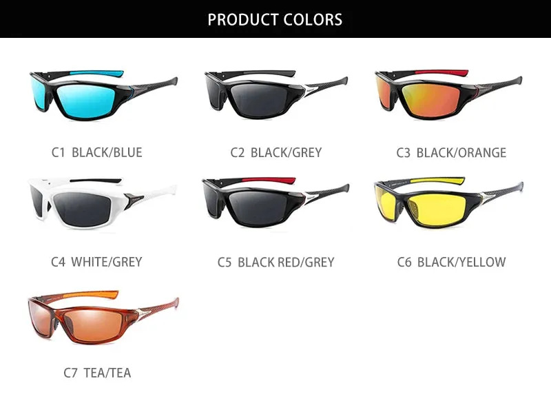 Classic Sports Polarized Sunglasses Men Women Fashion Plastic Outdoor Sun Glasses Black Shades Riding Cycling Goggle UV400