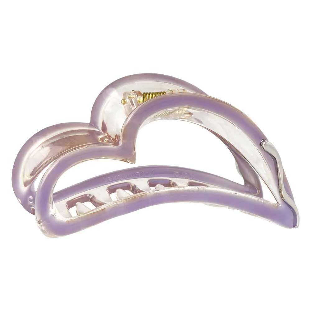 Clear Open Heart Hair Claw