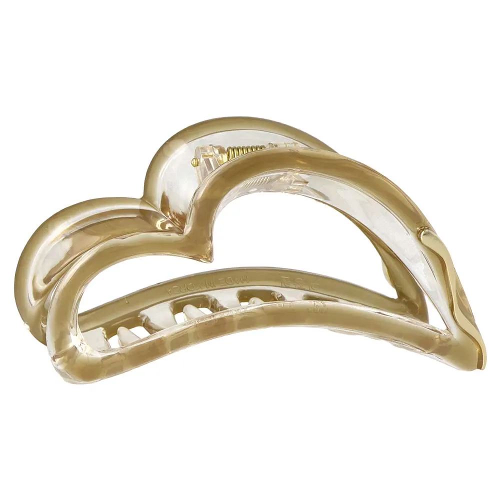 Clear Open Heart Hair Claw