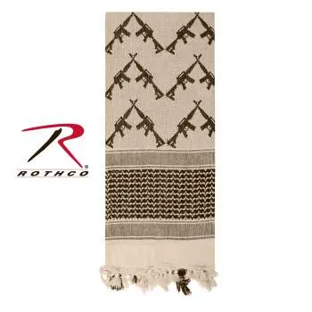 Crossed Rifles Shemagh Tactical Desert Keffiyeh Scarf