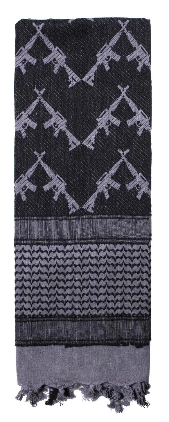 Crossed Rifles Shemagh Tactical Desert Keffiyeh Scarf