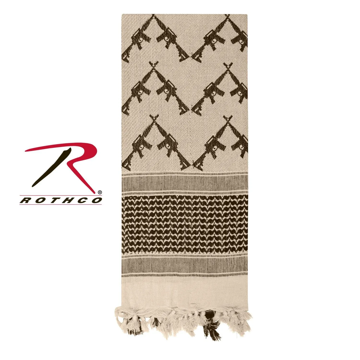 Crossed Rifles Shemagh Tactical Desert Keffiyeh Scarf