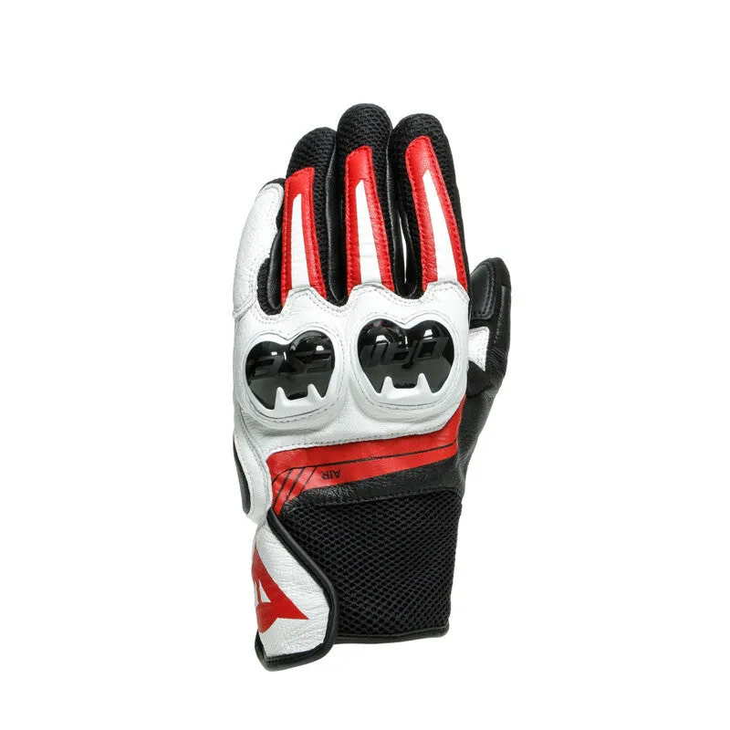 Dainese Mig 3 Unisex Leather Gloves Black/Red Spray/White