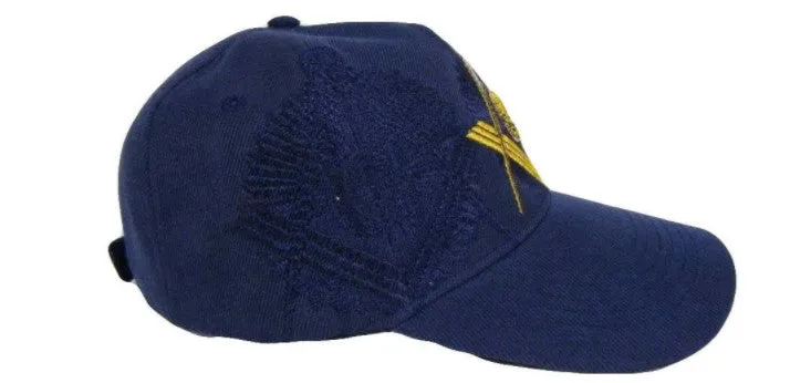 Embroidered Masonic Shadow Blue Baseball Cap