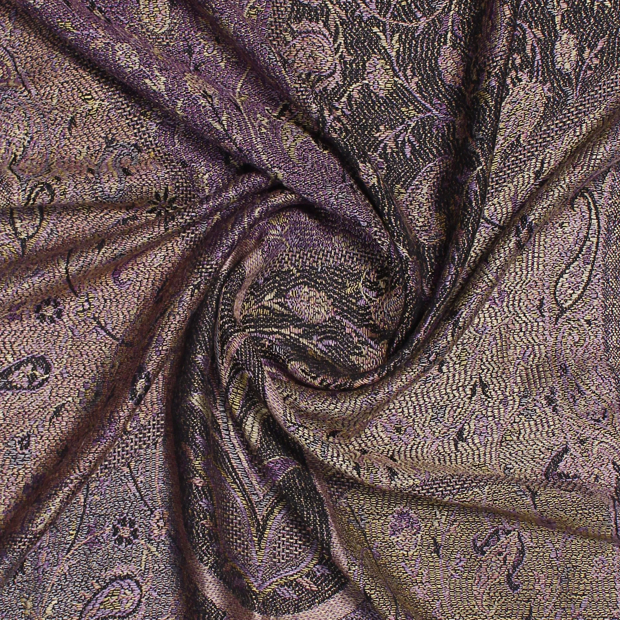 Enchanting Bronze Paisley Jacquard Scarf