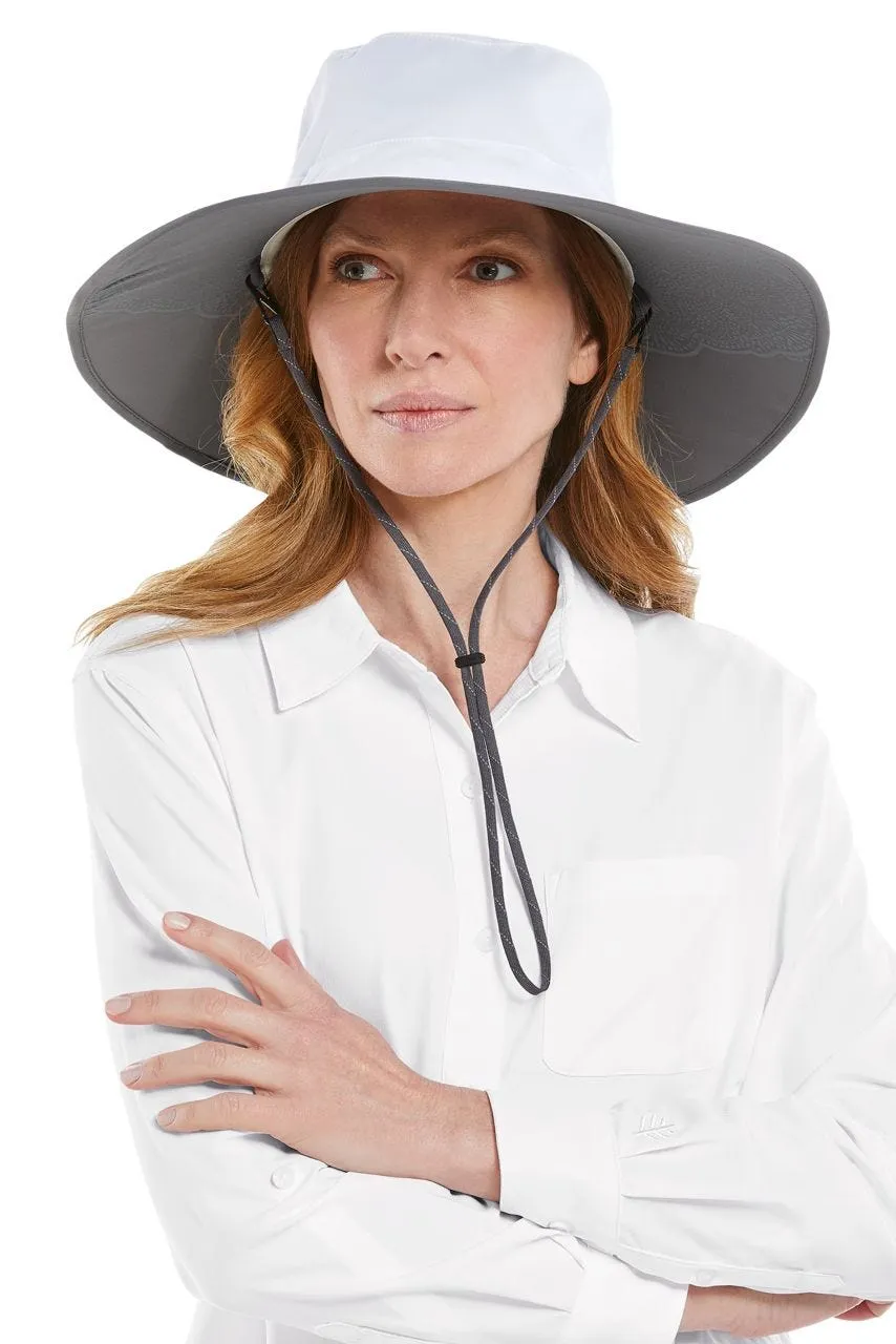 Etta Sun Catcher Hat | White/Carbon Travel Medallion