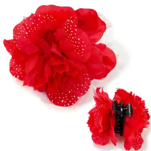 Fashion Flower Hair Jaw Clips 2295 (12 units)