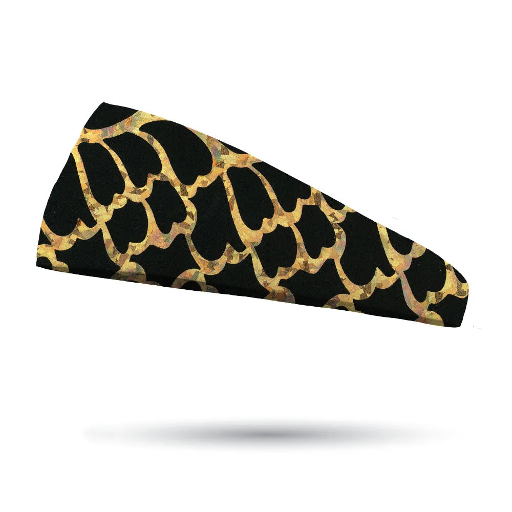 Fashion Gold Pedal Headband - 4" Tapered