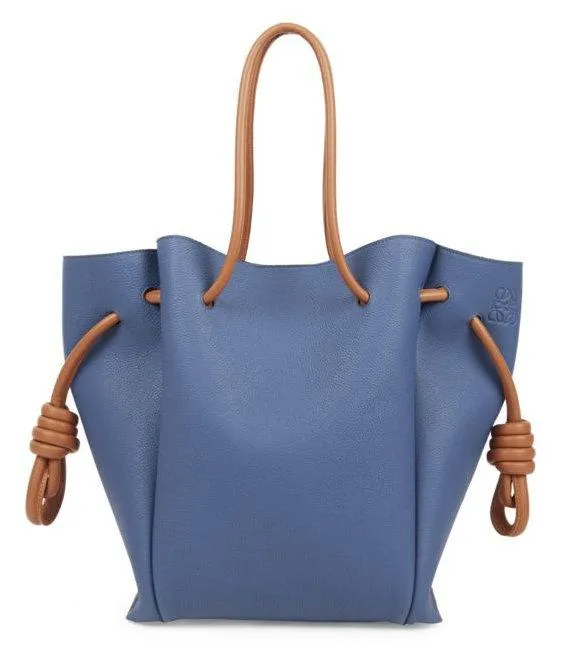 Flamenco Knot Tote Bag Varsity Blue/Tan