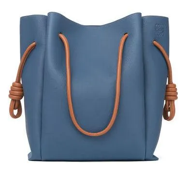 Flamenco Knot Tote Bag Varsity Blue/Tan