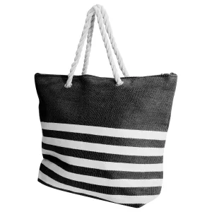 FLOSO Womens/Ladies Stripe Pattern Straw Woven Summer Handbag