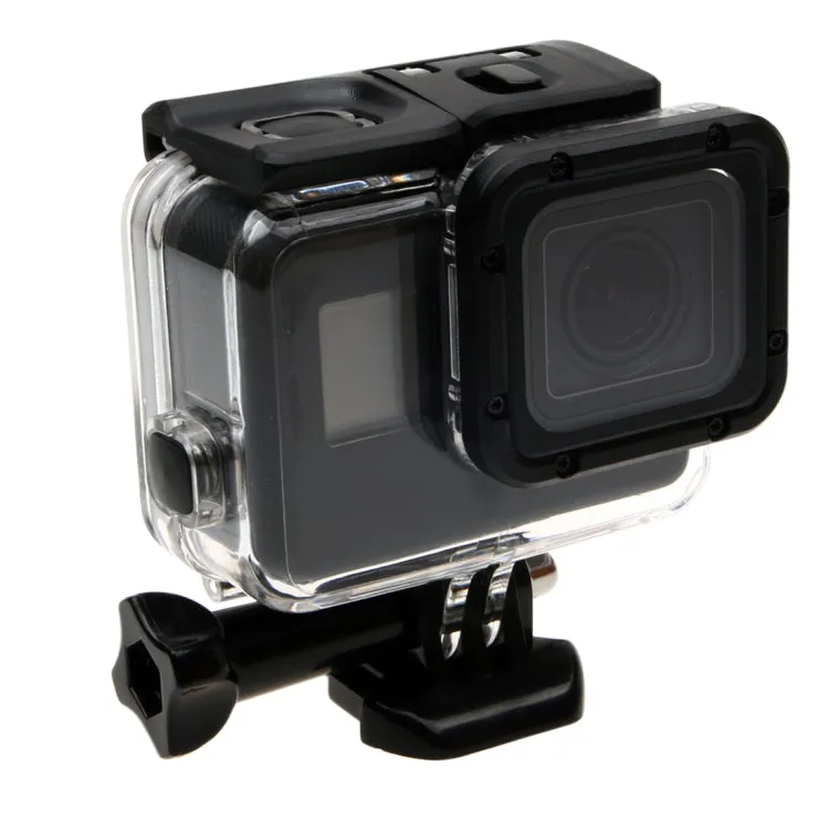 For GoPro HERO6 /5  30m Waterproof Housing Protective Case   Hollow Back Cover with Buckle Basic Mount & Screw, No Need to Disassemble Lens(GP413)