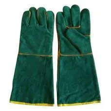 Gloves Green Lined 8"