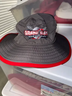 Grey & Red Bucket Hat