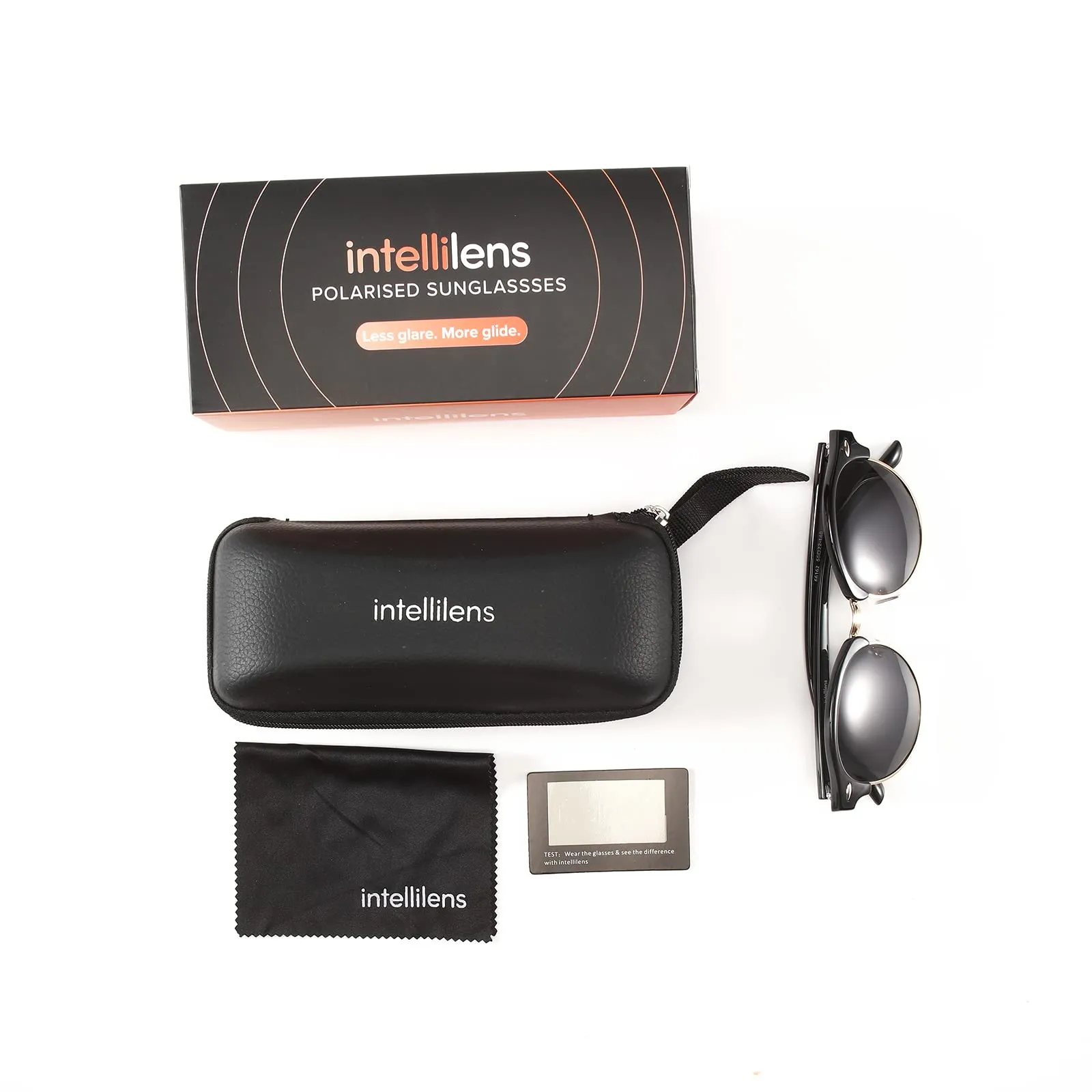 Intellilens | Branded Latest and Stylish Sunglasses | Polarized and 100% UV Protected | Light Weight, Durable, Premium Looks |Women | Black Lenses | Round | Medium