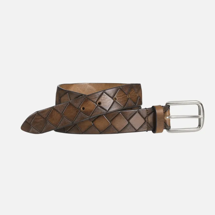 Johnston & Murphy 75-7496 Basketweave brown