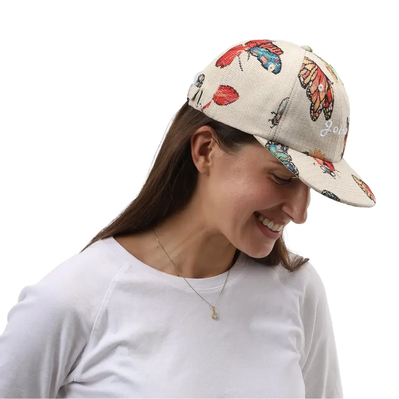 Joisiv Butterflies Beige Baseball Cap