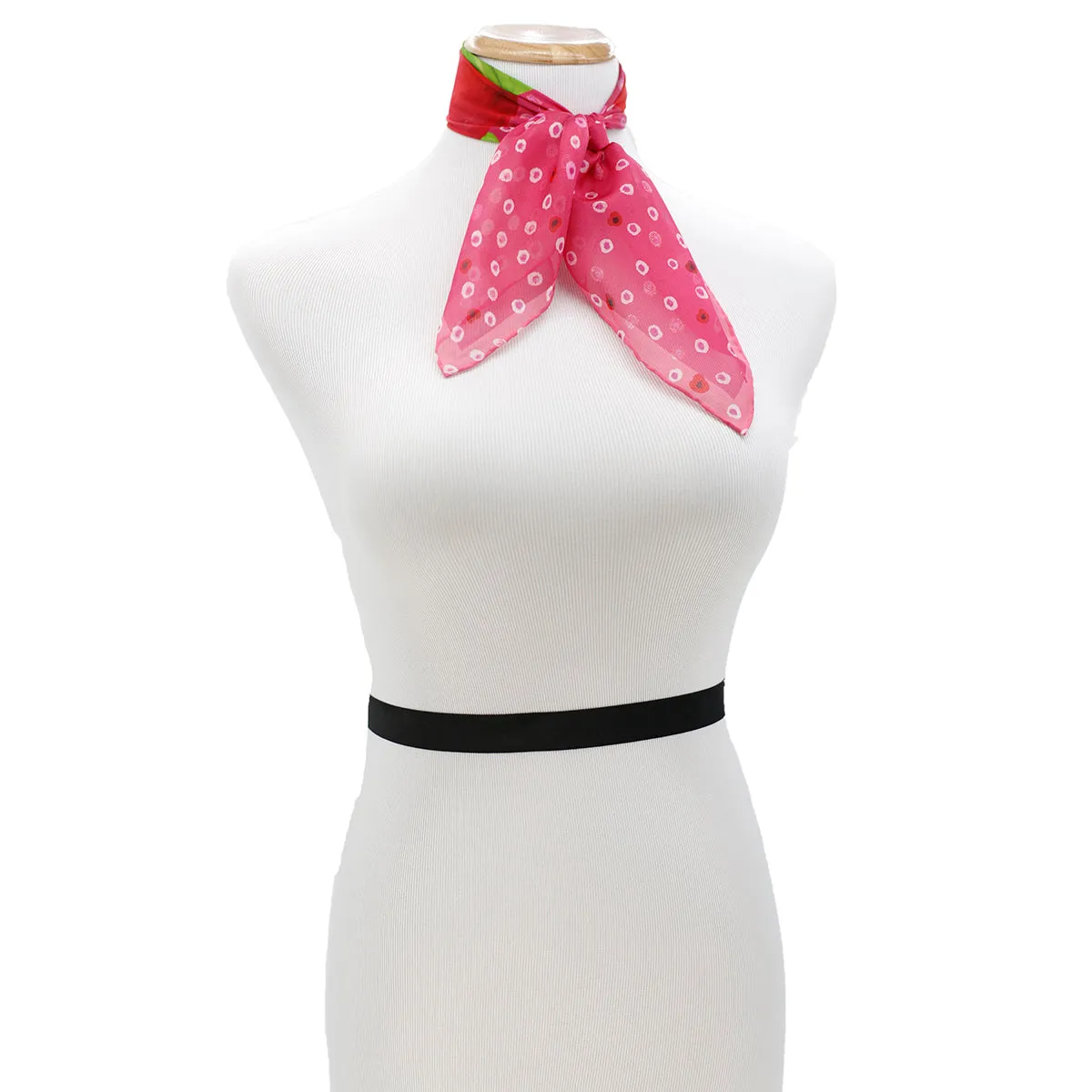 KISS ME Silk Square Scarf Neckerchief Shawl