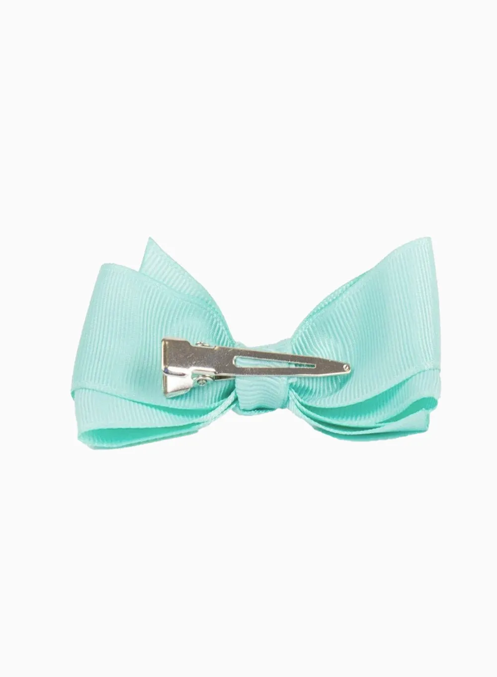 Large Bow Hair Clip in Aqua