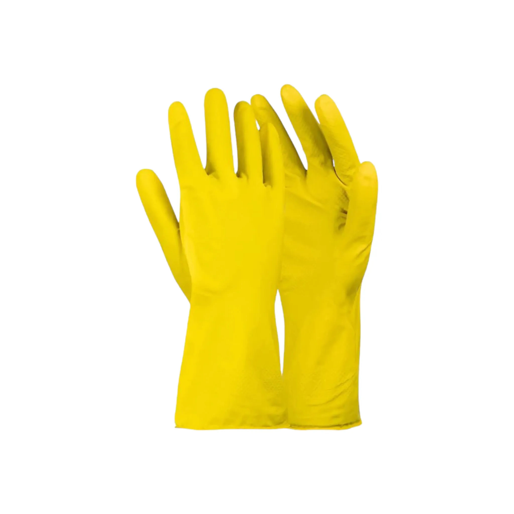 Latex Household Gloves Medium Reusable Yellow