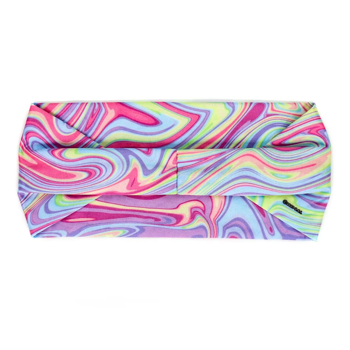 Milwaukee Leather | Bling Designed Wide Headbands-Headwraps for Women Biker Bandana with Rainbow Swirl - MLA8035