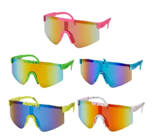 Mirror Lens Wrap Kid Sunglasses - Select Color