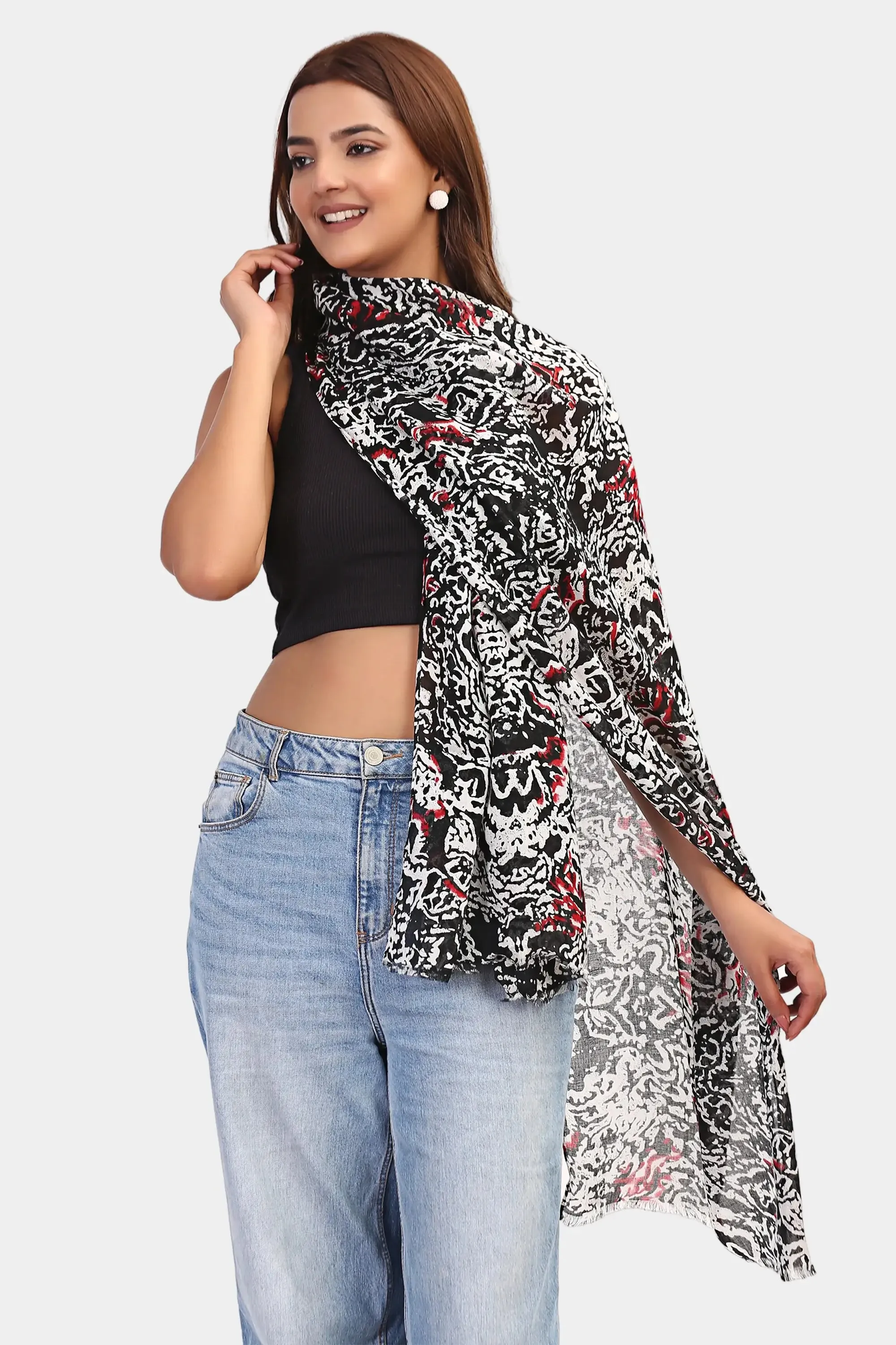 Modern Graphic Fusion Scarf