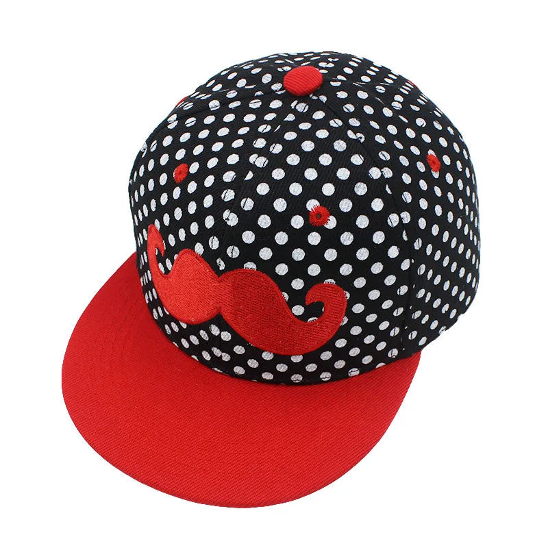 New Fashion Unisex Kids Adjustable For 3-8 Years Old Children Canvas Beard Hip-Hop Baseball Caps Boys Girls Snapback Cap